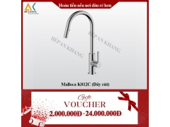 Vòi Rửa Chén 2 Nguồn Nóng Lạnh Malloca (Dây rút ) K012C - Mạ Chrome Tạo Bọt Và Chống Văn Nước